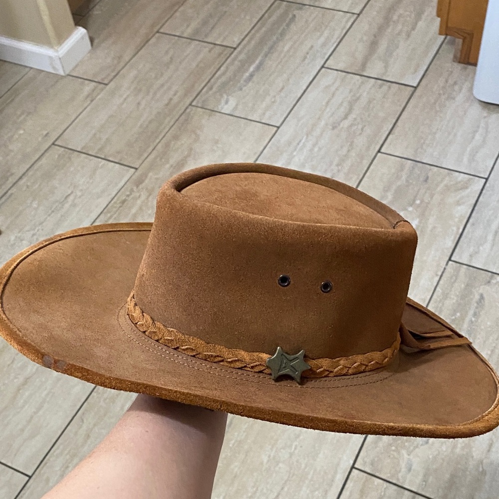 Genuine hand made leather hat